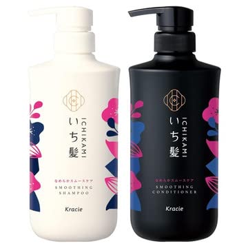 KRACIE Ichikami Smoothing Shampoo & Conditioner Set 480ml+480g (Refill available)