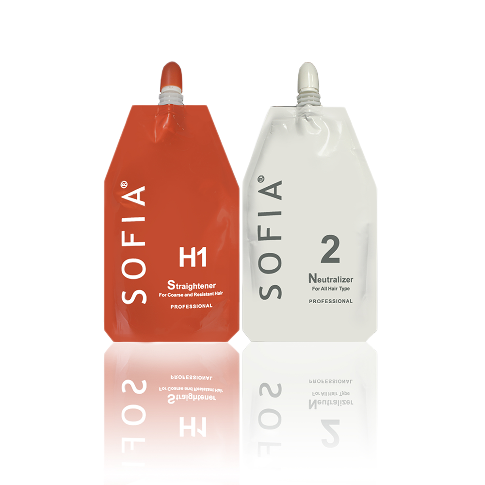 Hair Rebonding Professional Hair Straightener + Neutralizer Cream, for Fine or Tinted Hair 500ml