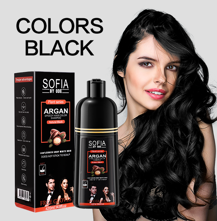 KERATIN QUEEN Argan Speedy Hair Dye Shampoo 420ml / 14.8 fl oz (2 options) NEW Packaging