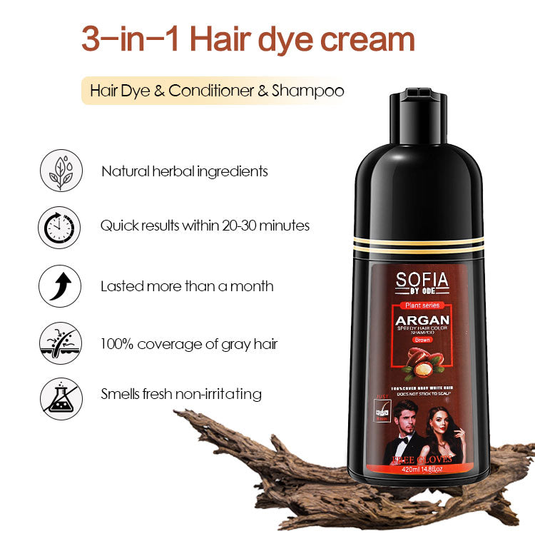 KERATIN QUEEN Argan Speedy Hair Dye Shampoo 420ml / 14.8 fl oz (2 options) NEW Packaging