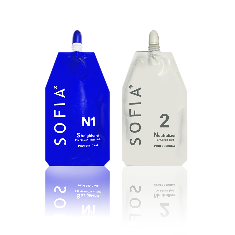 Hair Rebonding Professional Hair Straightener + Neutralizer Cream, for Fine or Tinted Hair 500ml