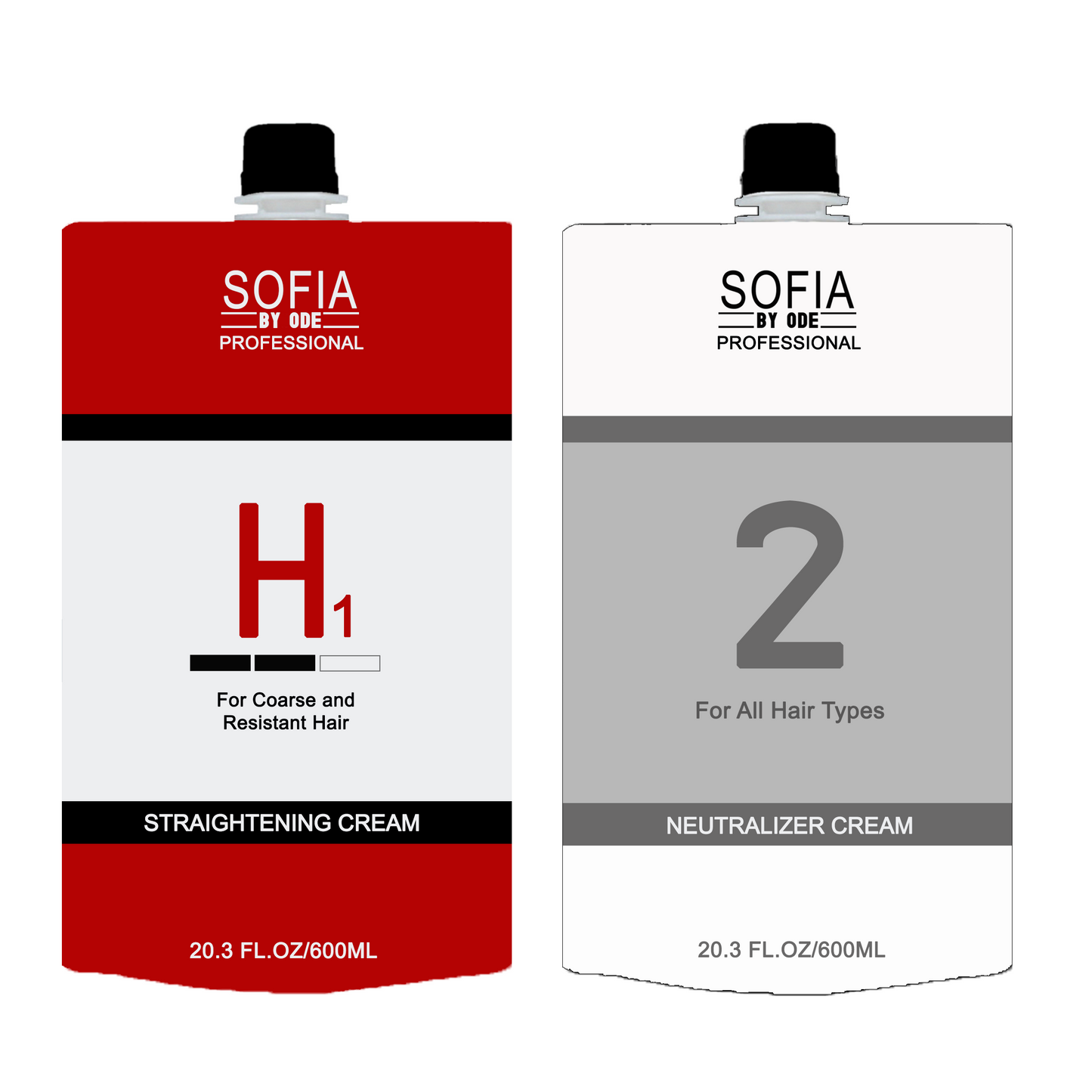 Hair Rebonding Professional Hair Straightener + Neutralizer Cream, for Fine or Tinted Hair 500ml