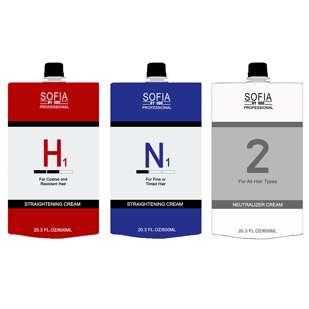 Hair Rebonding Professional Hair Straightener + Neutralizer Cream, for Fine or Tinted Hair 500ml