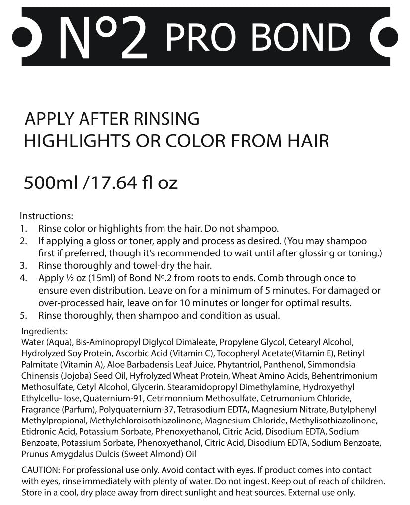 No.1 & No.2 Bond Hair Repair Set – Pre & Post Bleach Hair Treatment Set for Bond Protection, Strengthening & Color Safe Repair