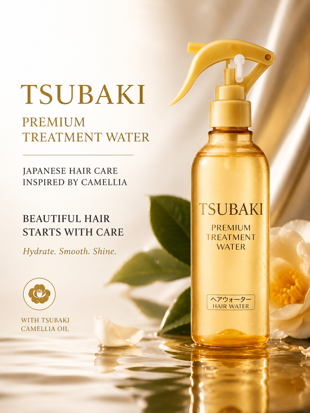 SHISEIDO TSUBAKI Premium Leave in Conditioner Treatment Water 210ml