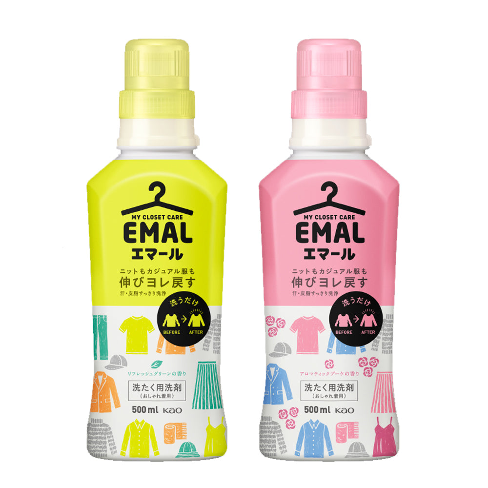 KAO EMAL Delicate Laundry Detergent Aromatic Bouquet Scent 500ml for Wool and SIlk