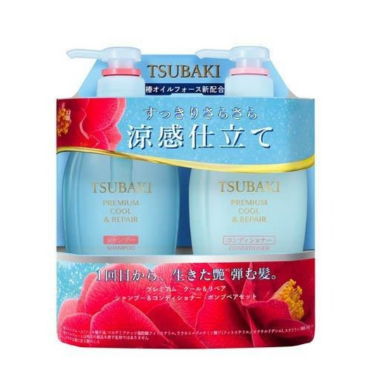 Tsubaki Premium Cool Shampoo & Conditioner Set 450ml+450g
