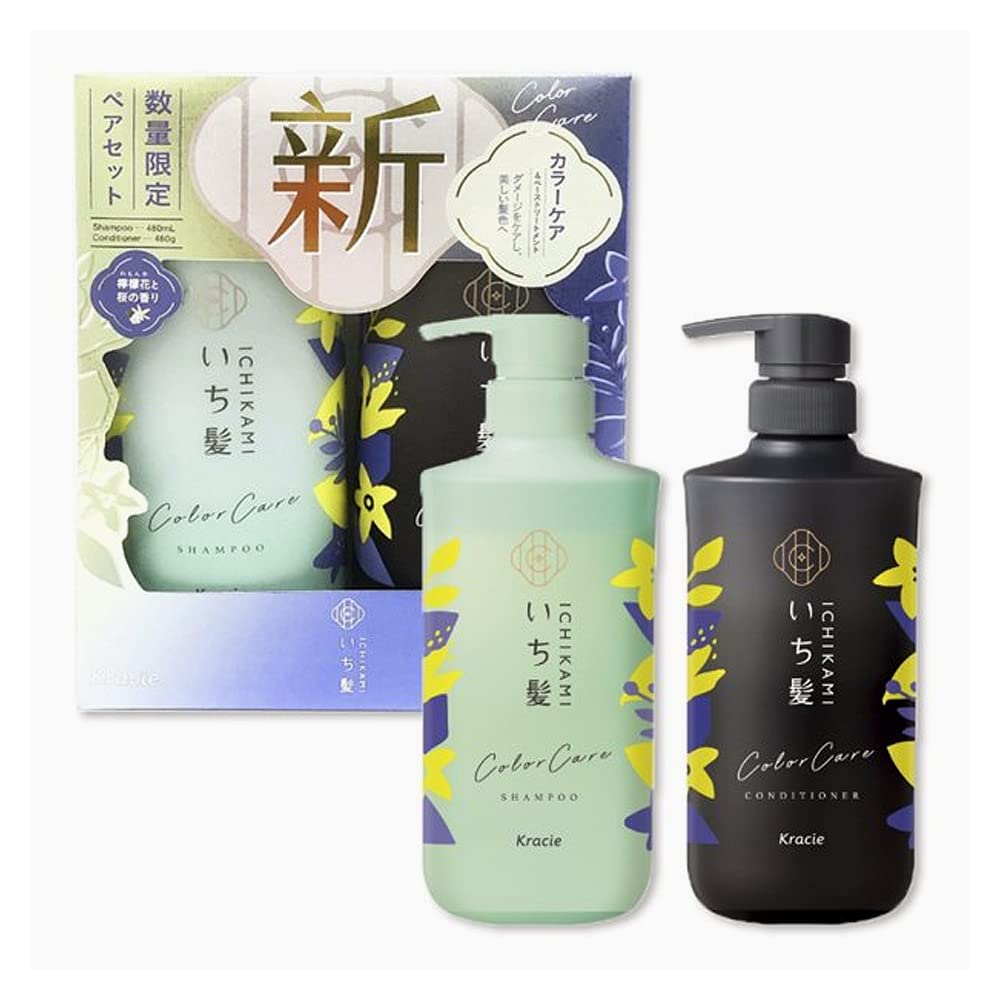 KRACIE Ichikami Color Care Shampoo and Conditioner Set 480ml+480g