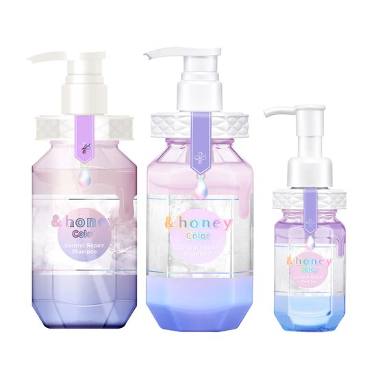 &honey Color Control Repair Shampoo, Conditioner and Hair Oil Set 440ml+445g+100ml