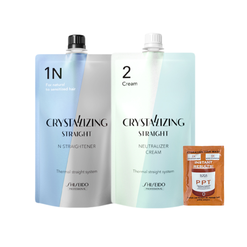 Hair Rebonding Crystallizing Straightener for Natural to Sensitized Hair N1+2 400g