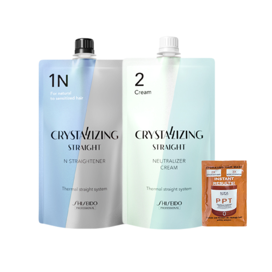 Hair Rebonding Crystallizing Straightener for Natural to Sensitized Hair N1+2 400g