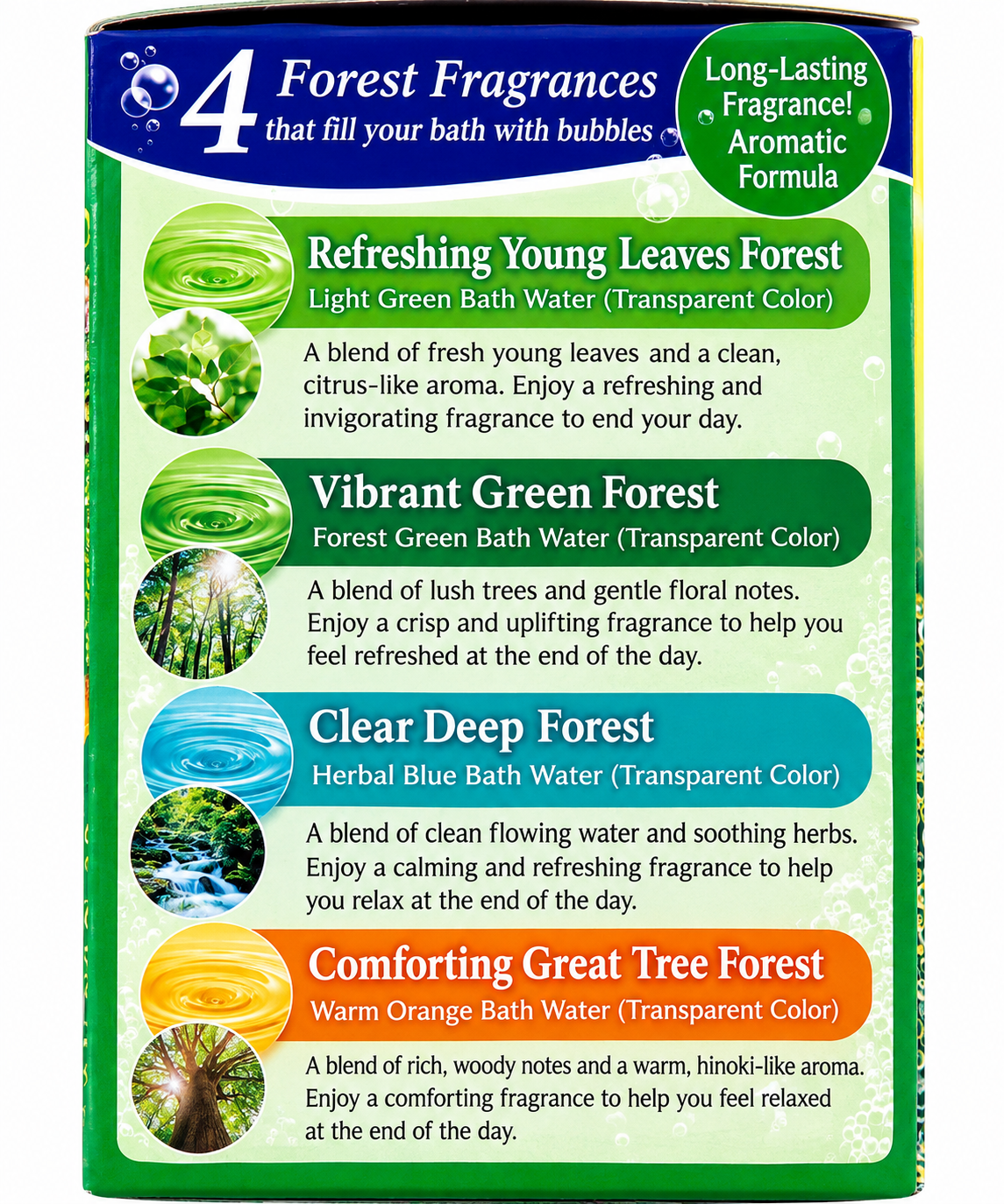 ONPO Forest Bath Tablets 20 Count, Japanese Carbonated Bath Fizzies, 4 Forest Scents, Assorted Aromatic Bath Tablets