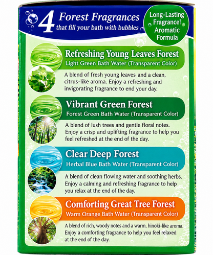 ONPO Forest Bath Tablets 20 Count, Japanese Carbonated Bath Fizzies, 4 Forest Scents, Assorted Aromatic Bath Tablets