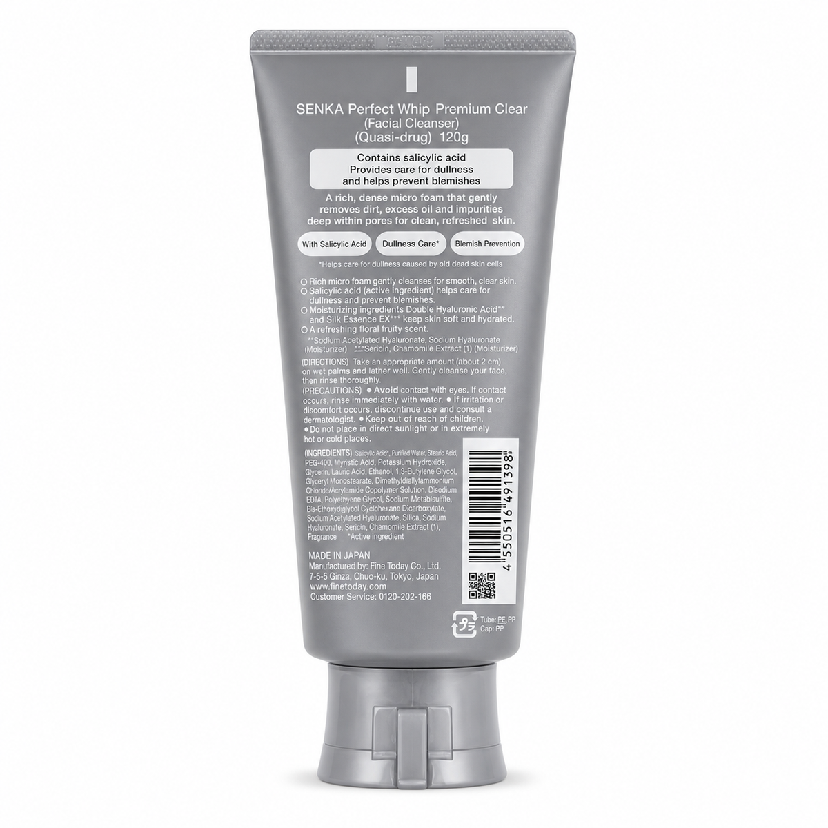 SENKA Premium Perfect Whip Clear 120g Japanese Foaming Facial Cleanser Face Wash
