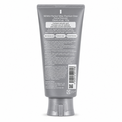 SENKA Premium Perfect Whip Clear 120g Japanese Foaming Facial Cleanser Face Wash