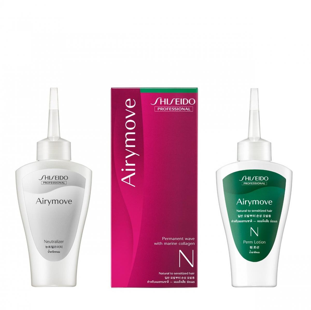 Shiseido Airymove Perm Lotion with Marine Collagen N Set  (for Natural to Sensitized hair)