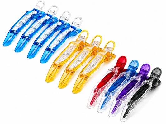 Plastic Alligator Hair Clips 12 Pcs