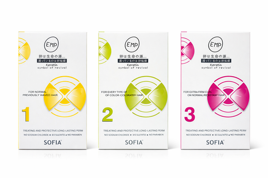 SOFIA EMP Cold Perm Solution #1 #2 #3 Professional Hair Perming (Cold Rods)