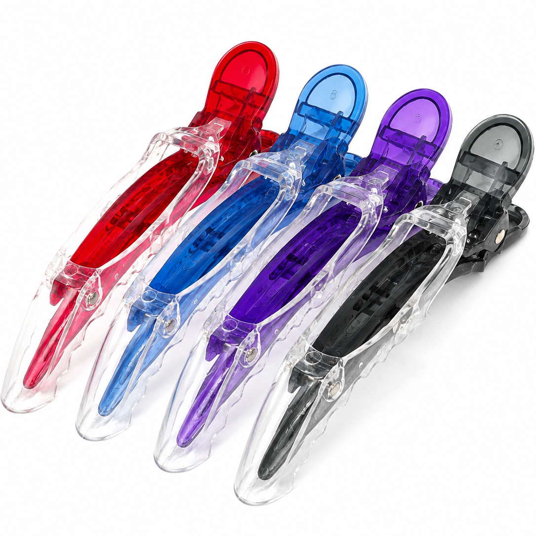 Plastic Alligator Hair Clips 12 Pcs