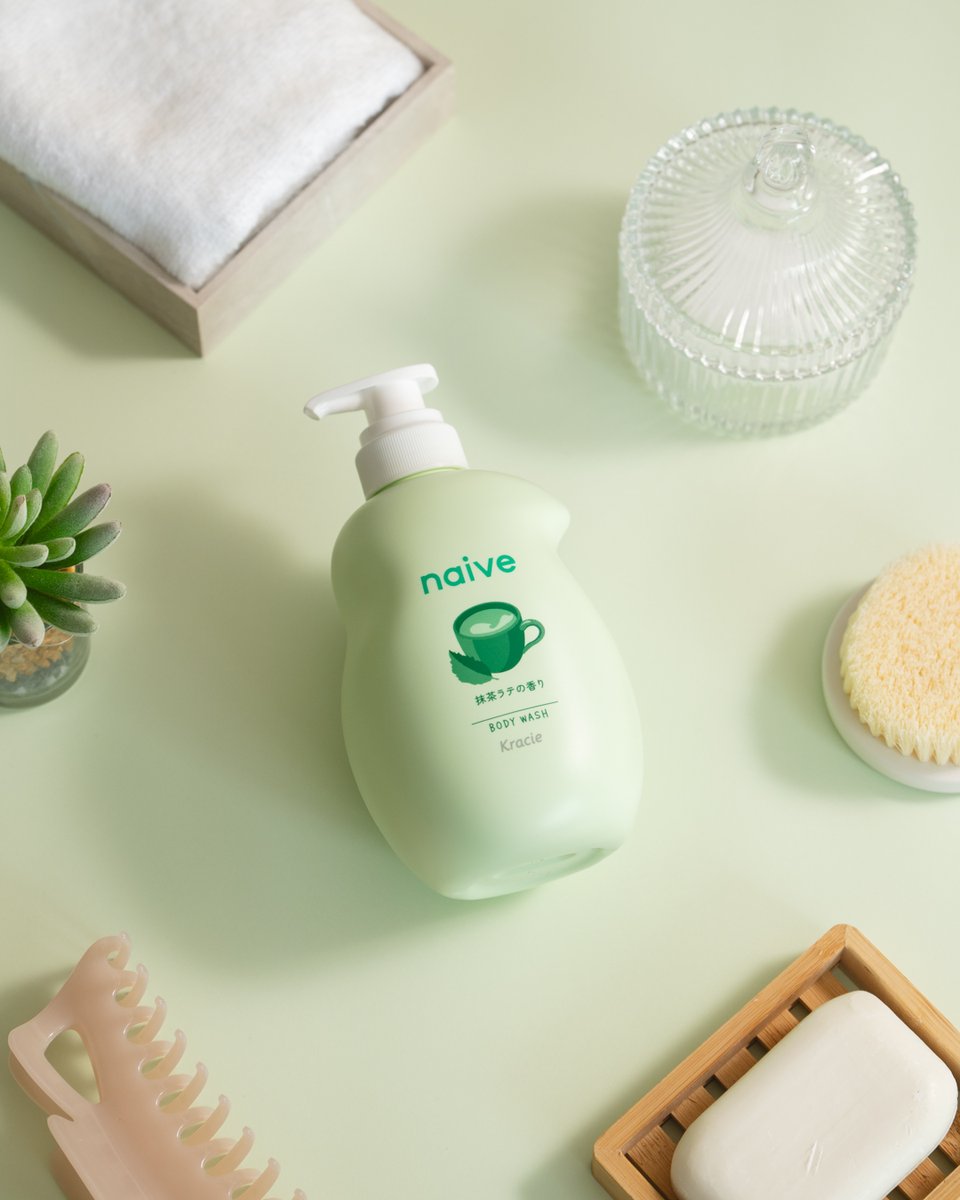Kracie Naive Body Wash – Matcha Latte Scent Japanese Shower Gel (530ml)