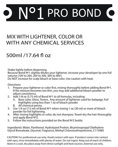 No.1 & No.2 Bond Hair Repair Set – Pre & Post Bleach Hair Treatment Set for Bond Protection, Strengthening & Color Safe Repair
