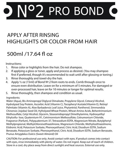No.1 & No.2 Bond Hair Repair Set – Pre & Post Bleach Hair Treatment Set for Bond Protection, Strengthening & Color Safe Repair