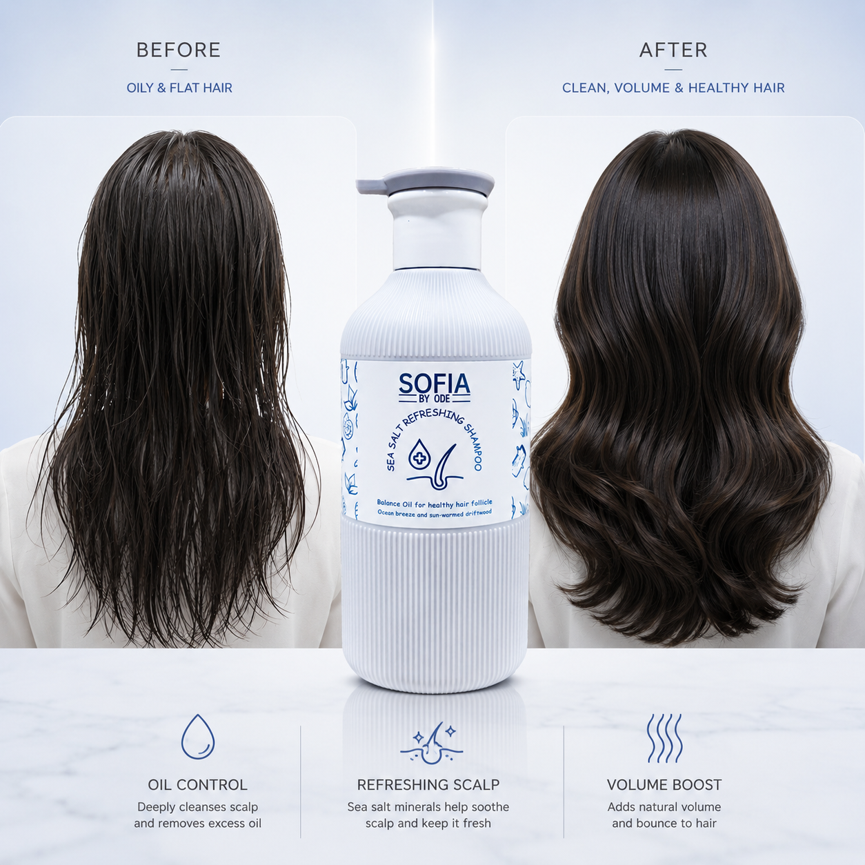 Sea Salt Refreshing Shampoo - Balance Oily Hair 500ml