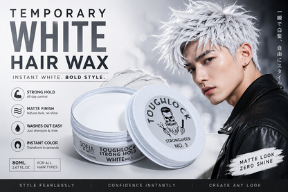 SOFIA BY ODE Tough Lock Strong Hold Wax No.3 White - Creative Hold with Temporary White Tint