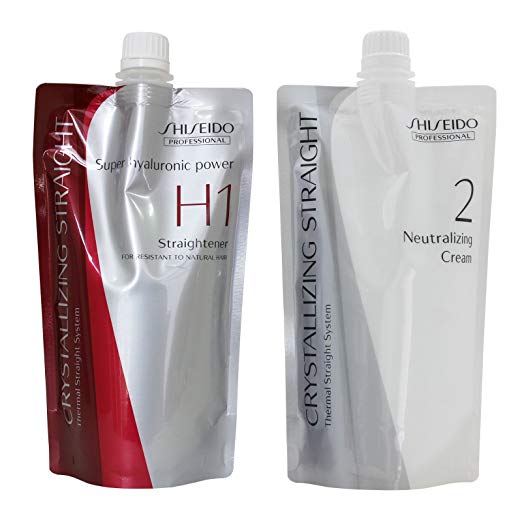 Shiseido Hair Rebonding Crystallizing Hair Straightener (H1)+ Neutralizing Emulsion (2)