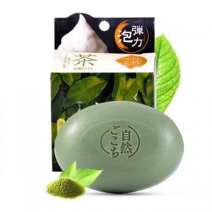 Cow Gyunyu Shizen Gokochi Facial Cleansing Bar Soap, Green Tea