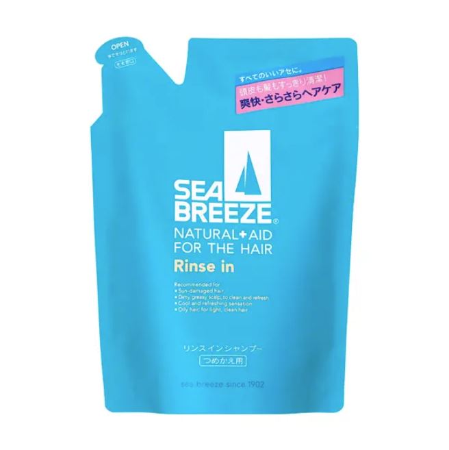 SHISEIDO Sea Breeze Natural + Aid For The Hair Rinse In Shampoo 600ml (refill available)