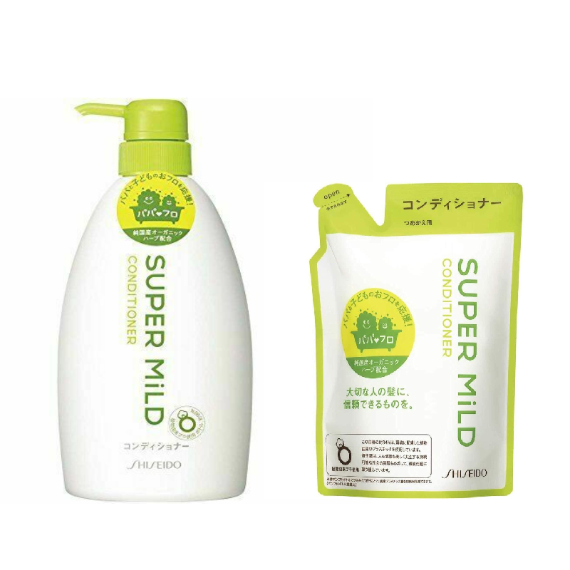 Shiseido Super Mild Shampoo / Conditioner 600ml (Refill available)