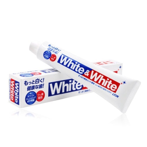 LION White & White Toothpaste (Clean Fresh Mint) 150g