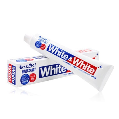 (Pack of 2) LION White & White Toothpaste - Clean Fresh Mint 150g